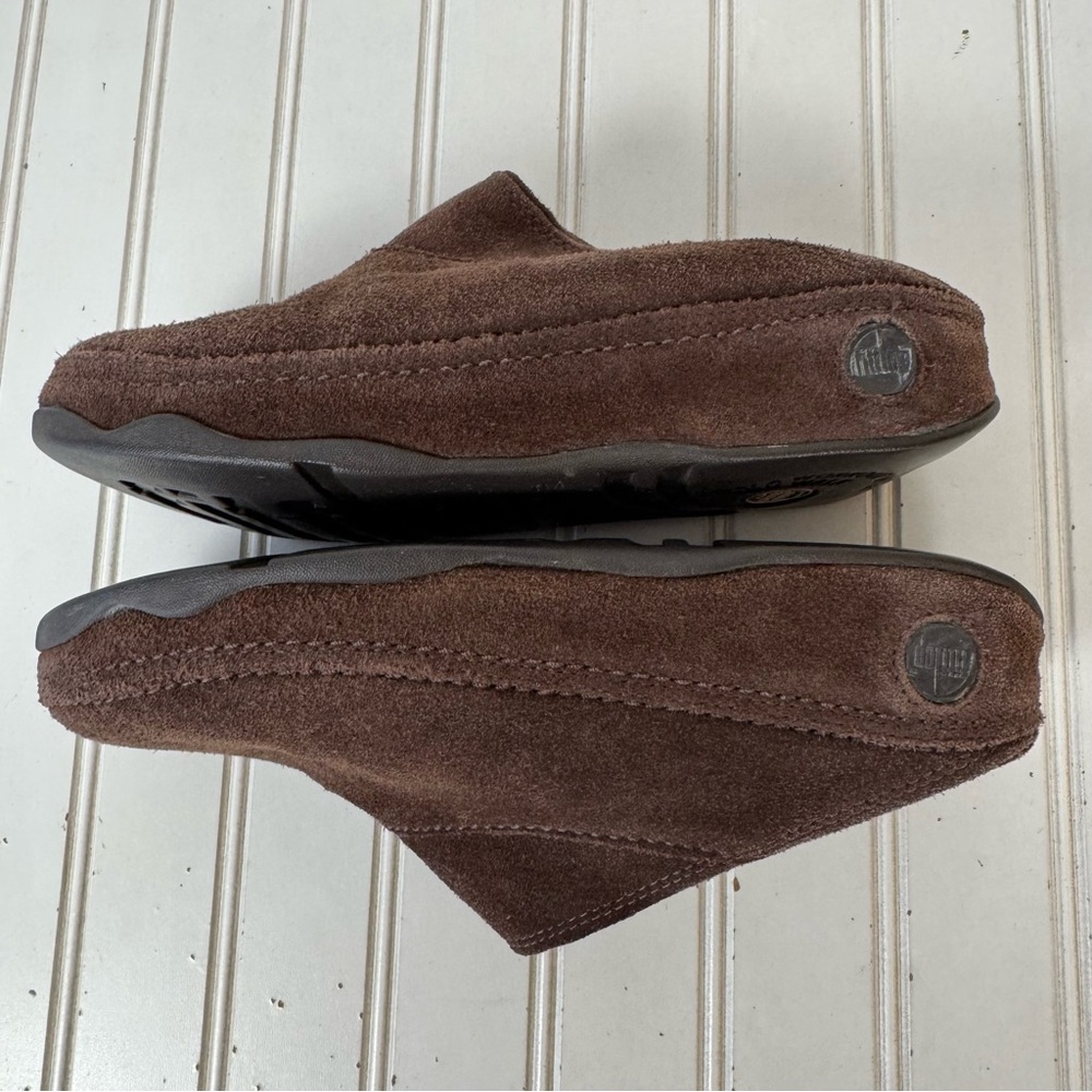 FitFlop Gogh Clog Women Shoes Size 9 Suede Chocolate Brown Casual Everyday Wear - Picture 6 of 9